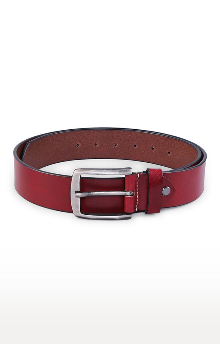 Spykar Men Wine Genuine Leather Belt