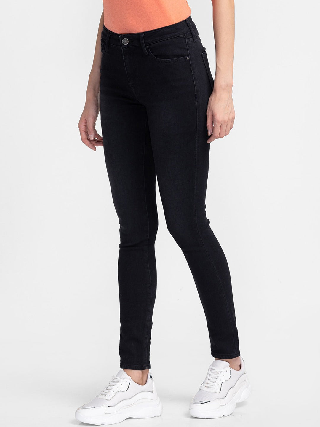 Spykar Women Black Skinny Fit Jeans