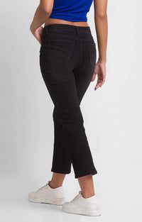 Women Emma Jeans Slim Fit Black Mid Rise