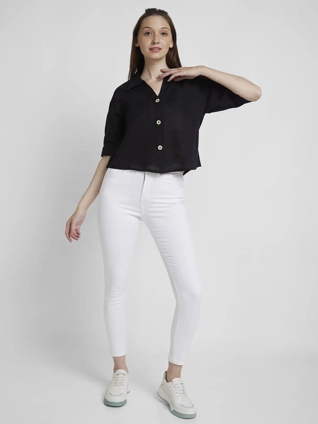 Women White Lycra Super Skinny Fit Ankle Length Clean Look Jeans -(Alexa)