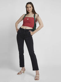 Women Emma Jeans Slim Fit Black Mid Rise