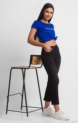 Women Emma Jeans Slim Fit Black Mid Rise