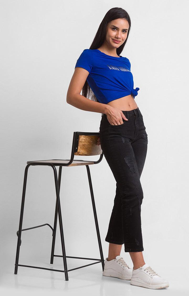 Women Emma Jeans Slim Fit Black Mid Rise