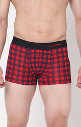 Blue-Check Cotton Trunk For Men Premium- Underjeans By Spykar
