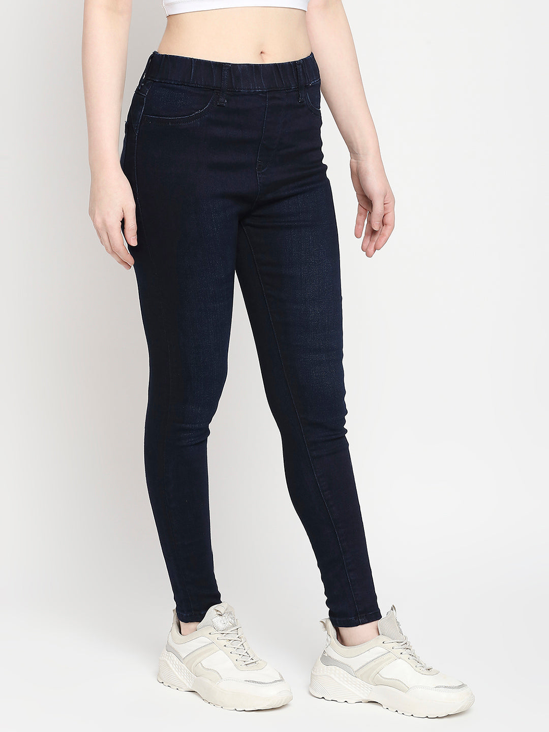 Women Alexa Jeans Super Skinny Fit Dark Blue High Rise