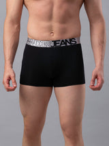 Underjeans Black Cotton Blend Trunk