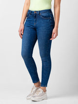 Women Alexa Jeans Super Skinny Fit Mid Blue High Rise