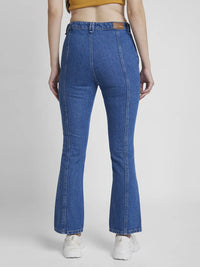 Women Elissa Jeans Boot Cut Fit Mid Blue Mid Rise