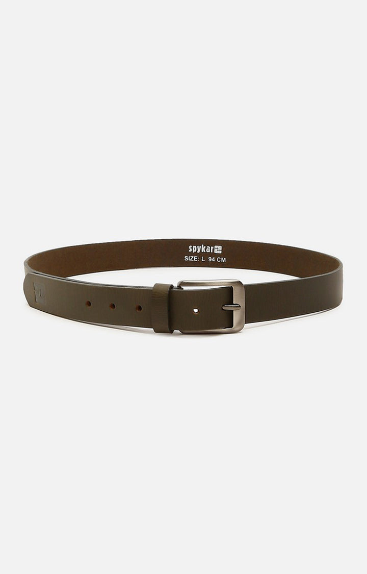 Spykar Men Leather Brown Belt