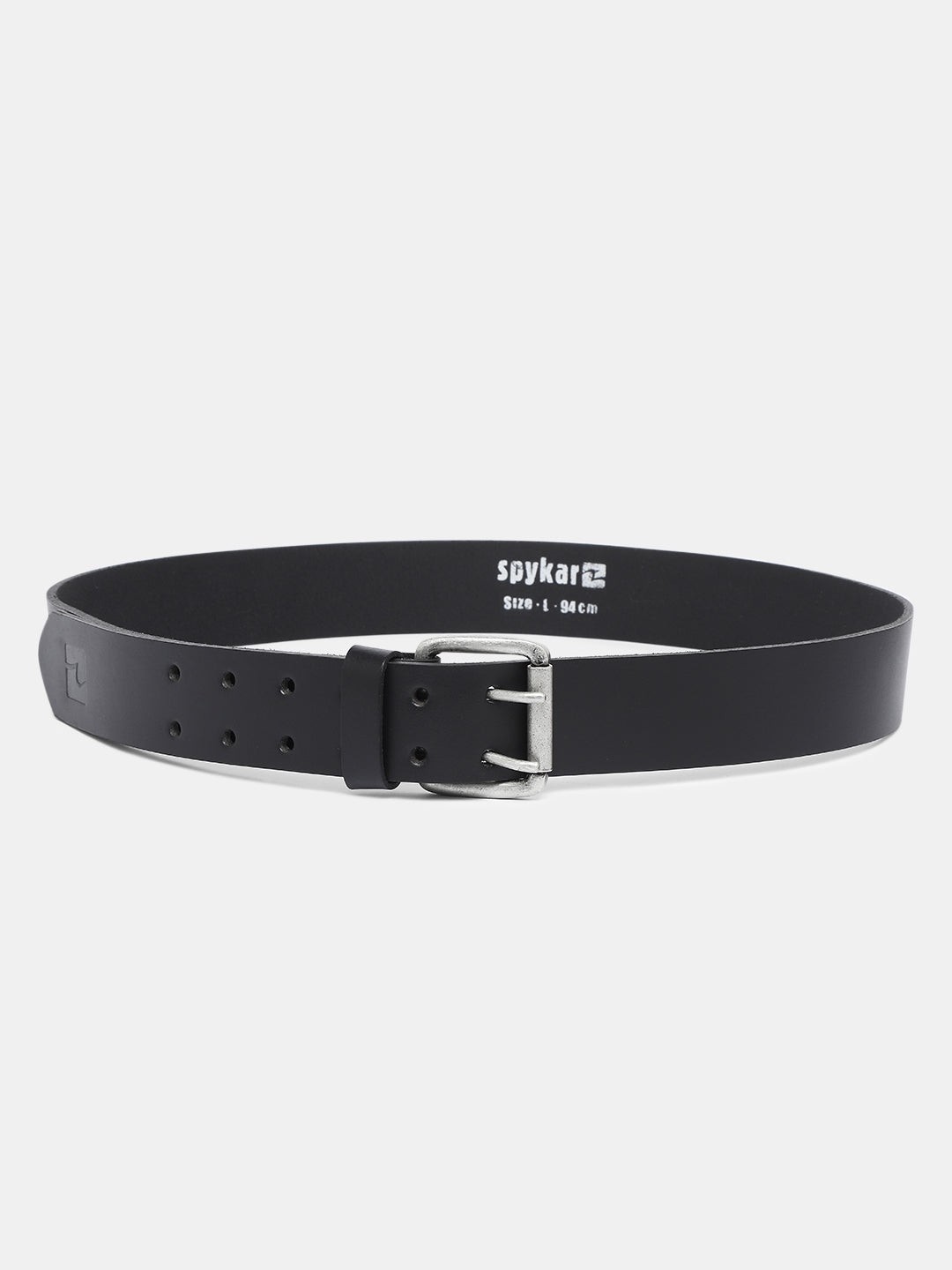 Spykar Men Black Leather Belt