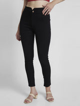 Women Jeans Super Skinny Fit Black Ankle Length