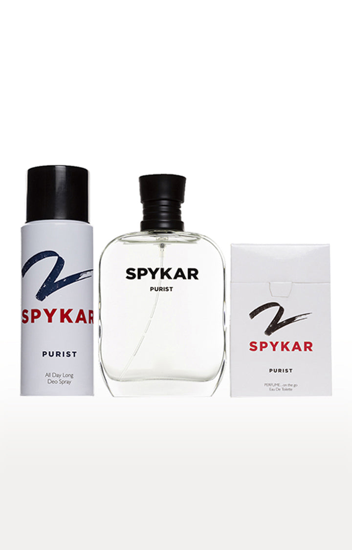 Spykar Purist Perfume Deodorant & Pocket Perfume Combo - Pack Of 3