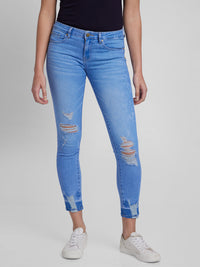 Women Alicia Jeans Slim Fit Mid Blue High Rise