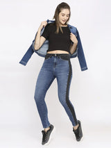 Women Alexa Jeans Super Skinny Fit Mid Blue High Rise