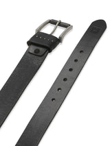Men Black Leather Belt
