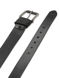 Men Black Leather Belt