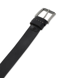 Men Black Leather Belt