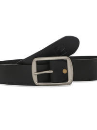 Men Black Leather Belt