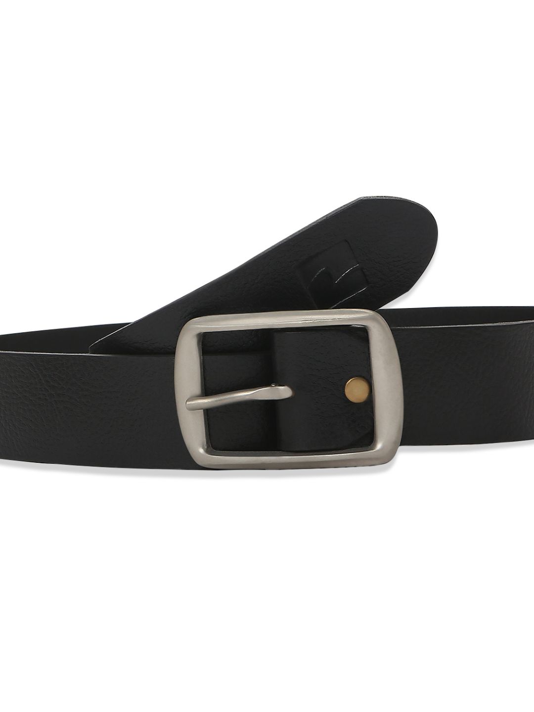 Men Black Leather Belt