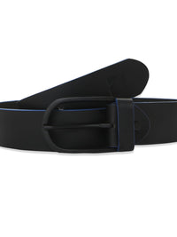 Men Black & Blue Leather Belt