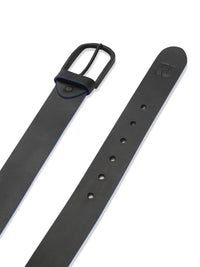 Men Black & Blue Leather Belt