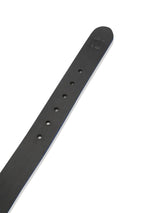 Men Black & Blue Leather Belt