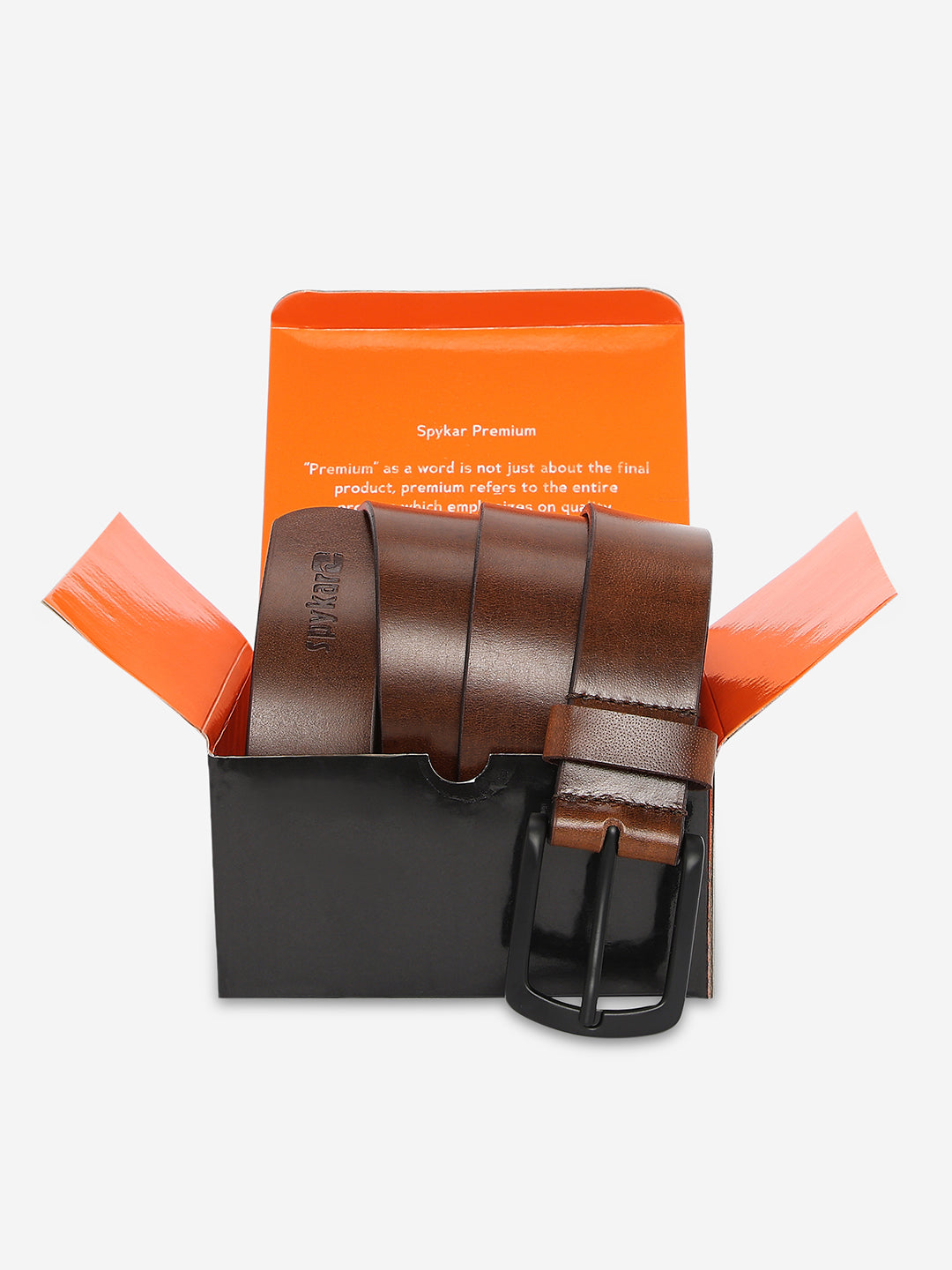 Men Tan Genuine Leather Belt