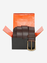 Men Brown Genuine Leather Belt