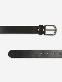 Men Black Genuine Leather Belt