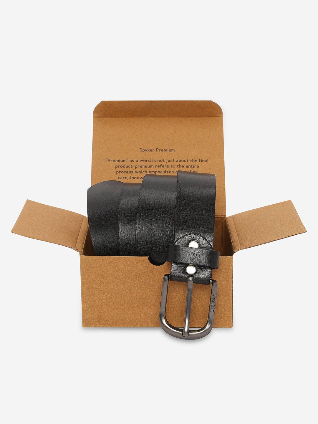 Men Black Genuine Leather Belt