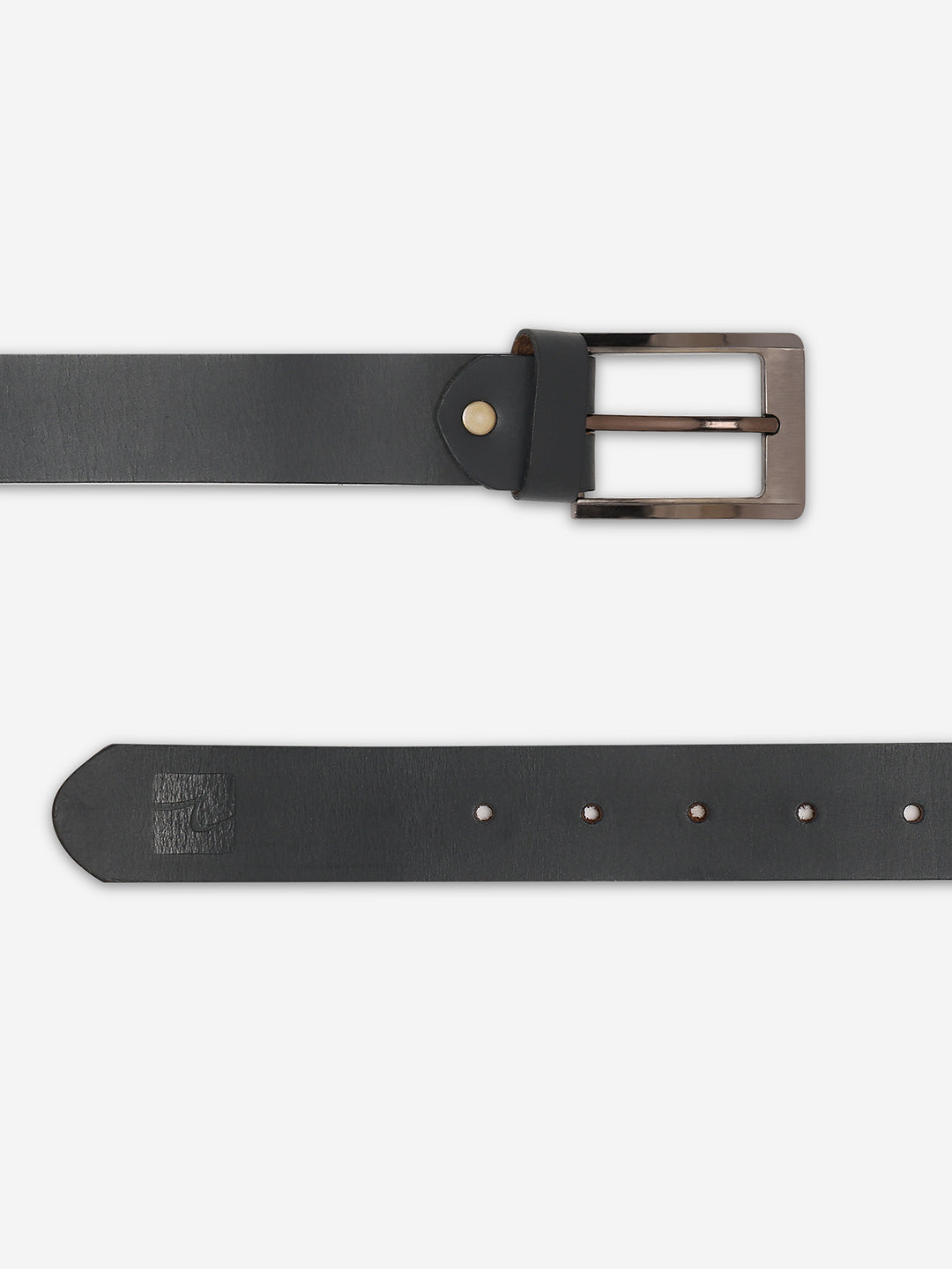 Men Navy Genuine Leather Belt