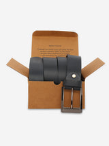 Men Navy Genuine Leather Belt