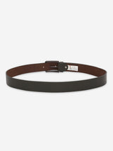 Men Olive Genuine Leather Belt