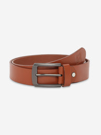 Men Tan Genuine Leather Belt