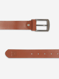 Men Tan Genuine Leather Belt