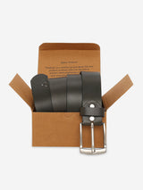 Men Olive Genuine Leather Belt