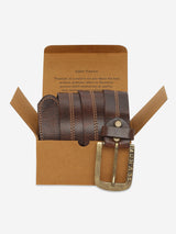 Men Brown Genuine Leather Belt