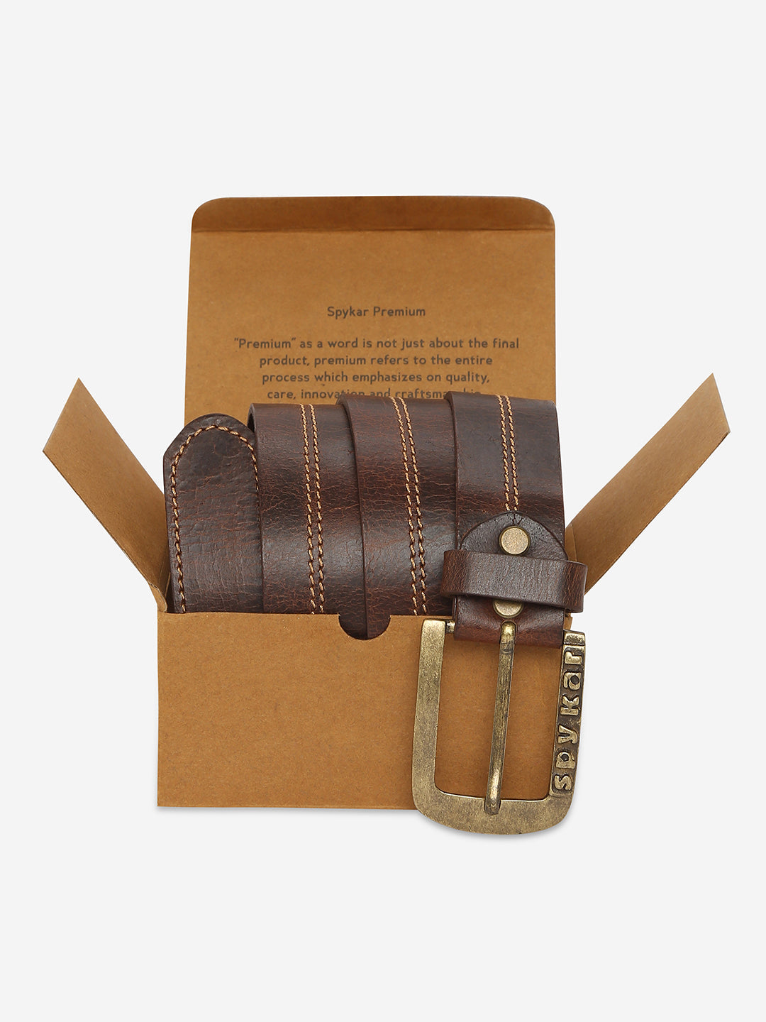 Men Brown Genuine Leather Belt