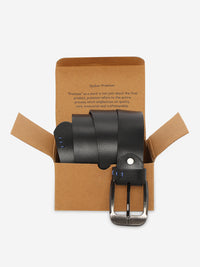 Men Black Genuine Leather Belt
