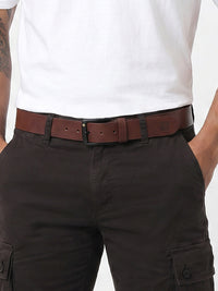 Men Tan Leather Belt