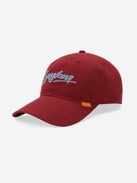 Men Maroon & Blue Solid Cap
