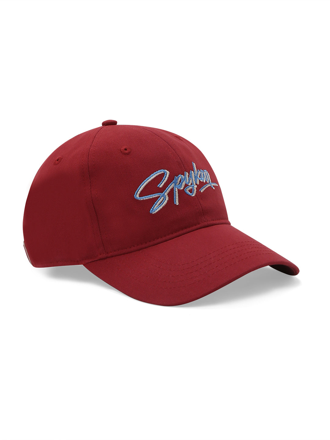 Men Maroon & Blue Solid Cap