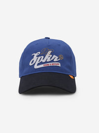 Men Royal Blue Solid Cap