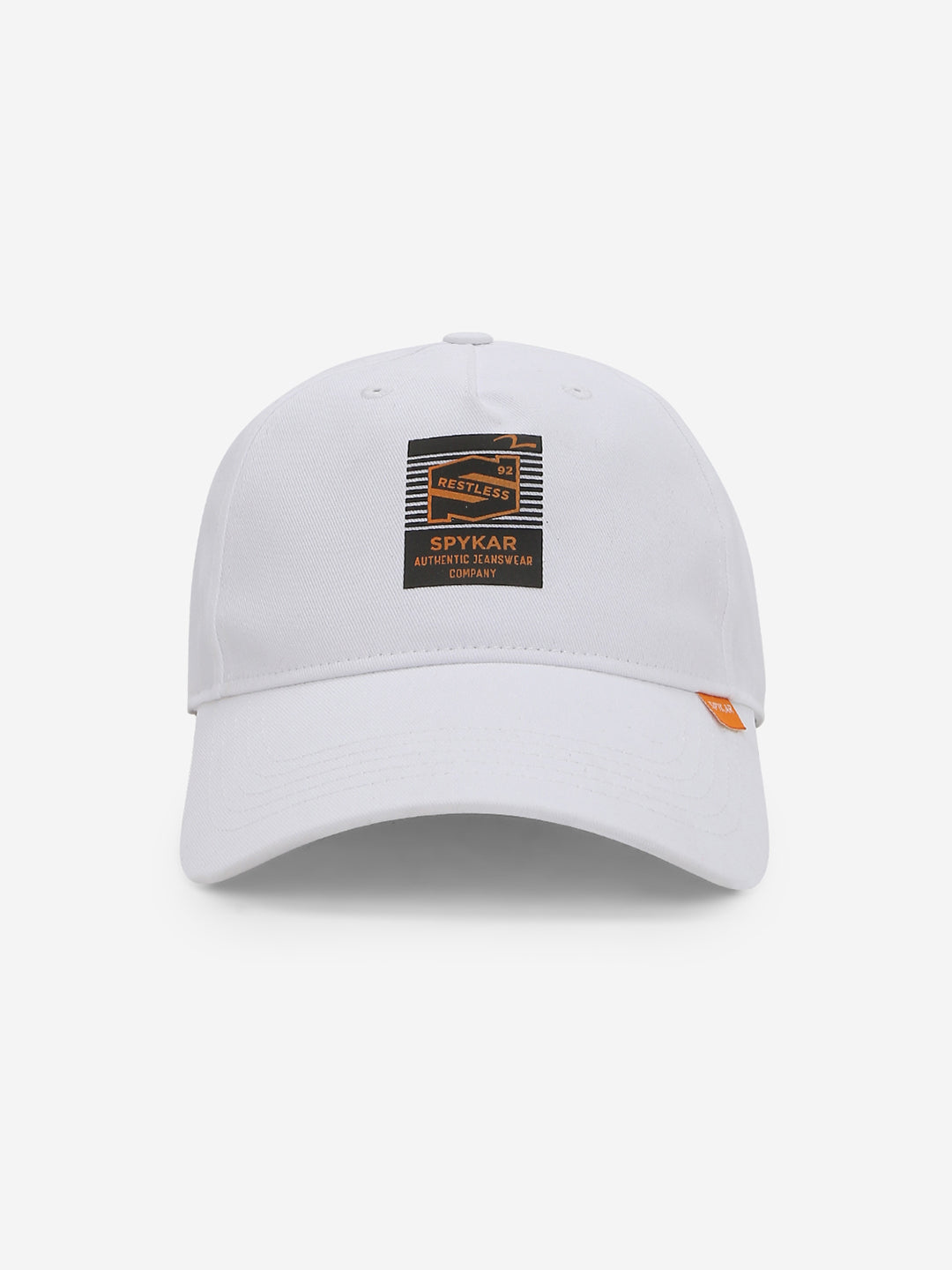 Men White Solid Cap