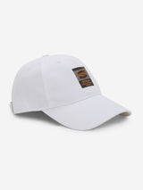 Men White Solid Cap