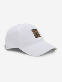 Men White Solid Cap