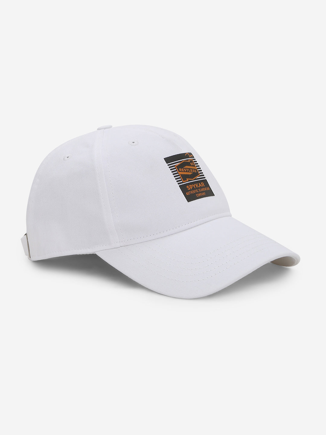 Men White Solid Cap