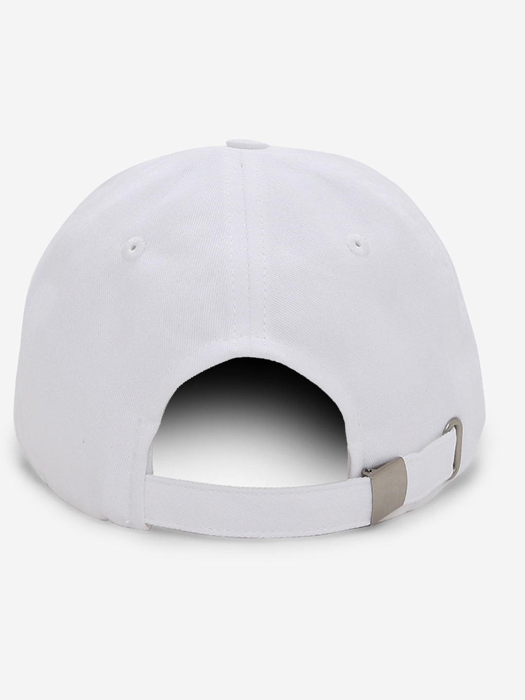 Men White Solid Cap