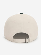 Men Beige/Dark Green Cotton Cap