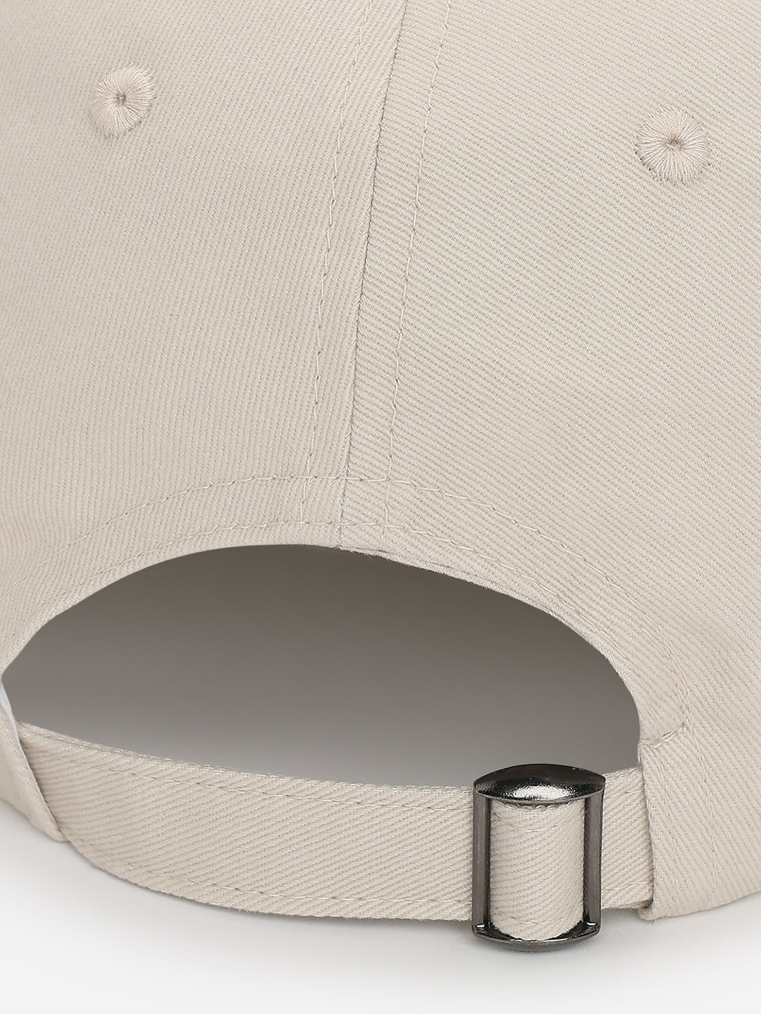 Men Beige/Dark Green Cotton Cap